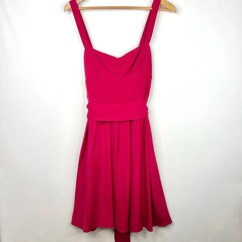J. Crew Fuchsia 100% Silk Party Dress Size 6